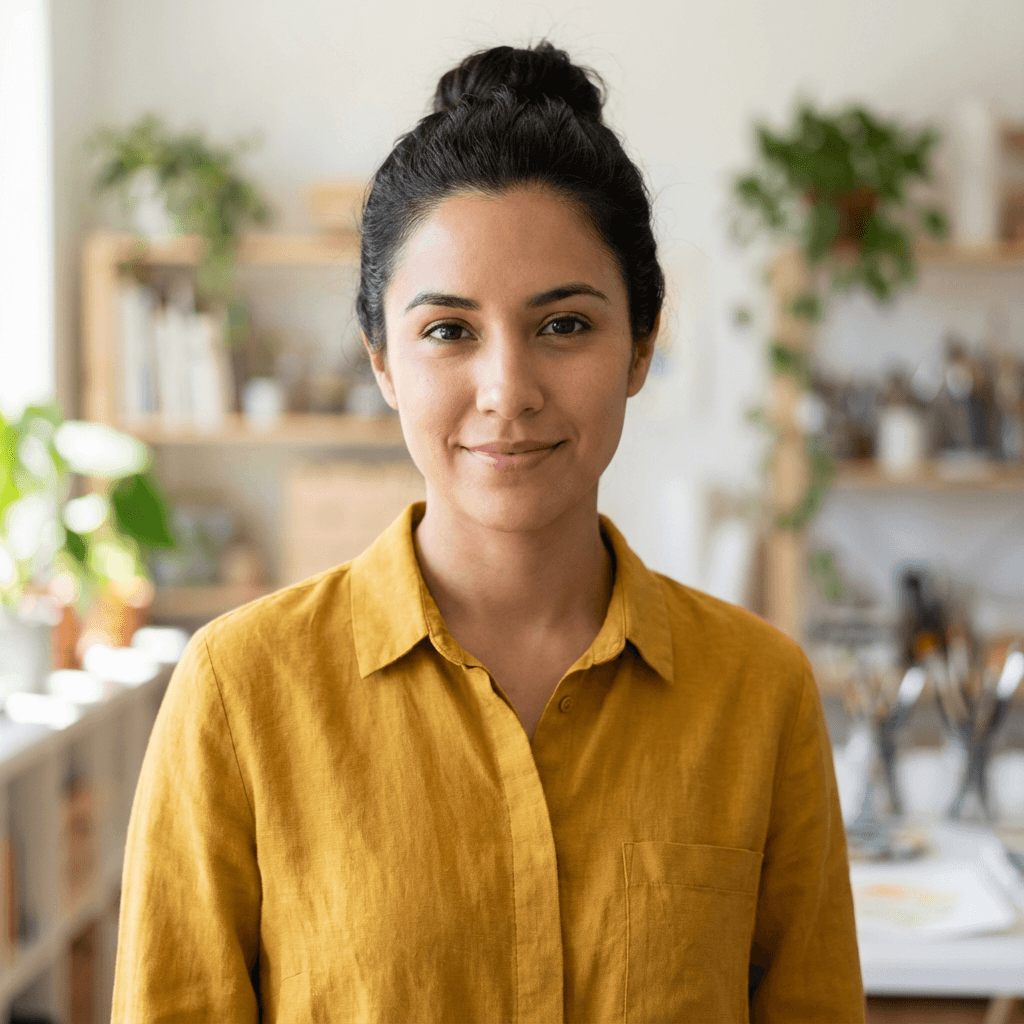 female beverage industry professional in her early 30s, Hispanic